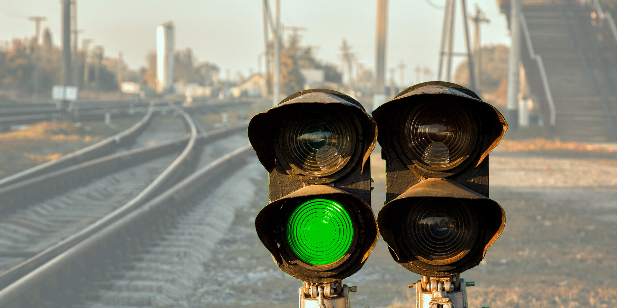 Grüne Ampel und Weichen